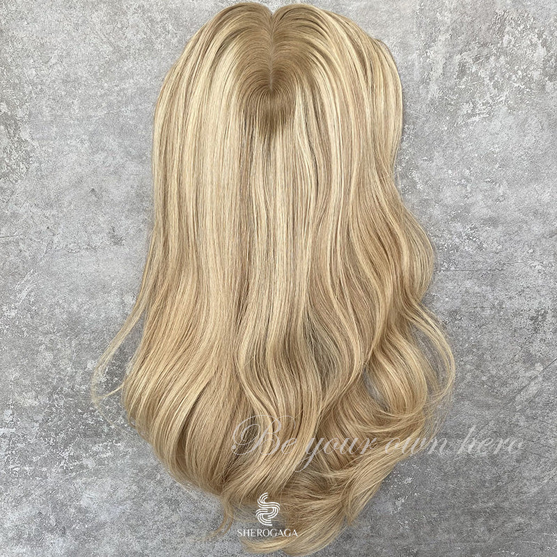 Bronde Human Hair Silk Topper 8x8