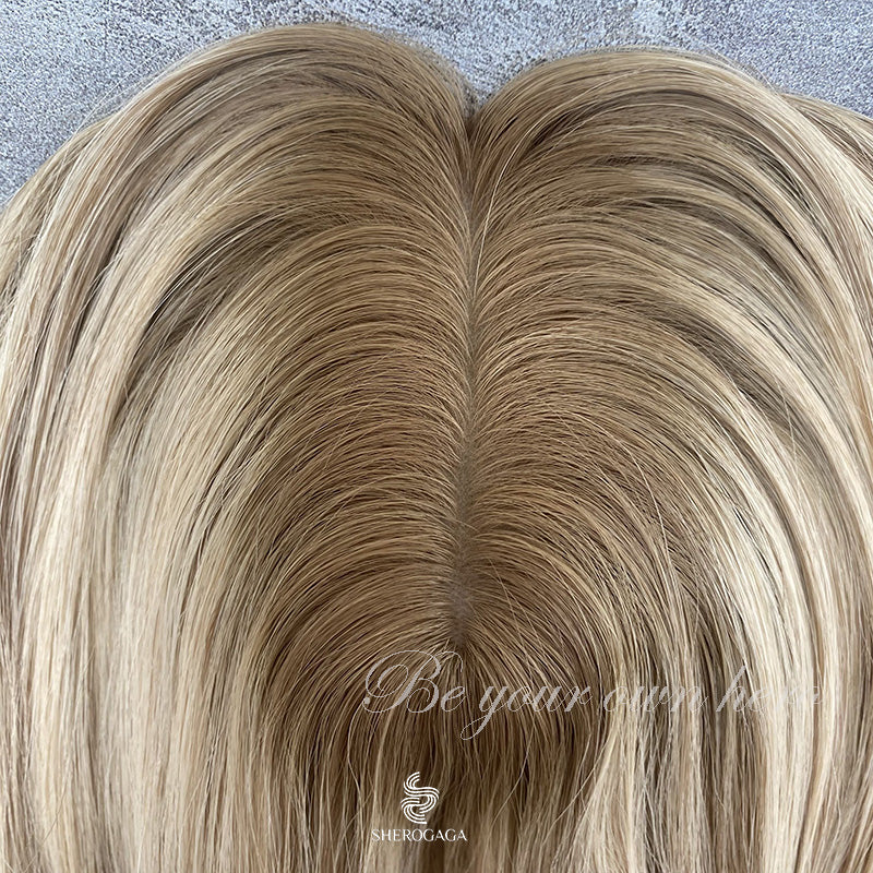 Bronde Human Hair Silk Topper 8x8