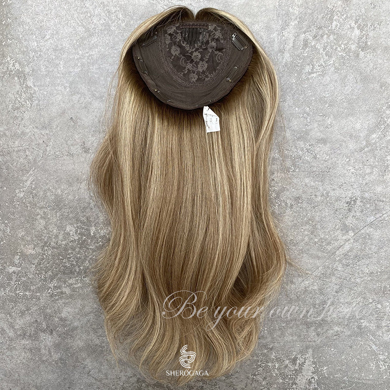 Human  Hair silk topper 