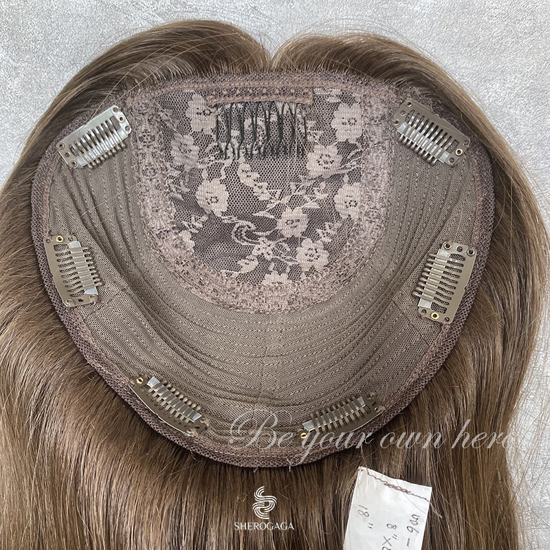 Human  Hair silk topper 