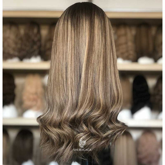  Blend Brown Balayage Top Lace Wig