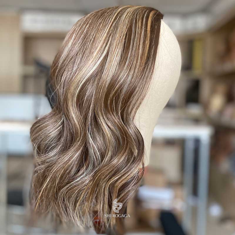 Mushroom Brown Blonde Balayage Bandfalls 18inches