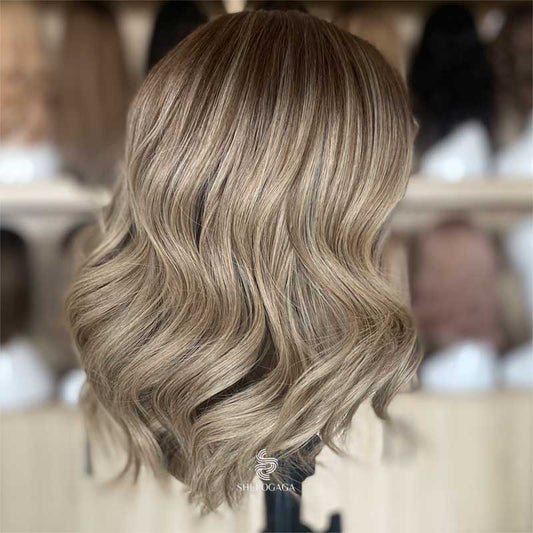 Sandy Blonde Balayage Lace Top Wig