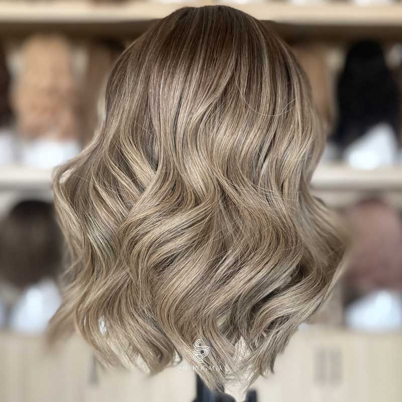 Sandy Blonde Balayage Lace Top Wig