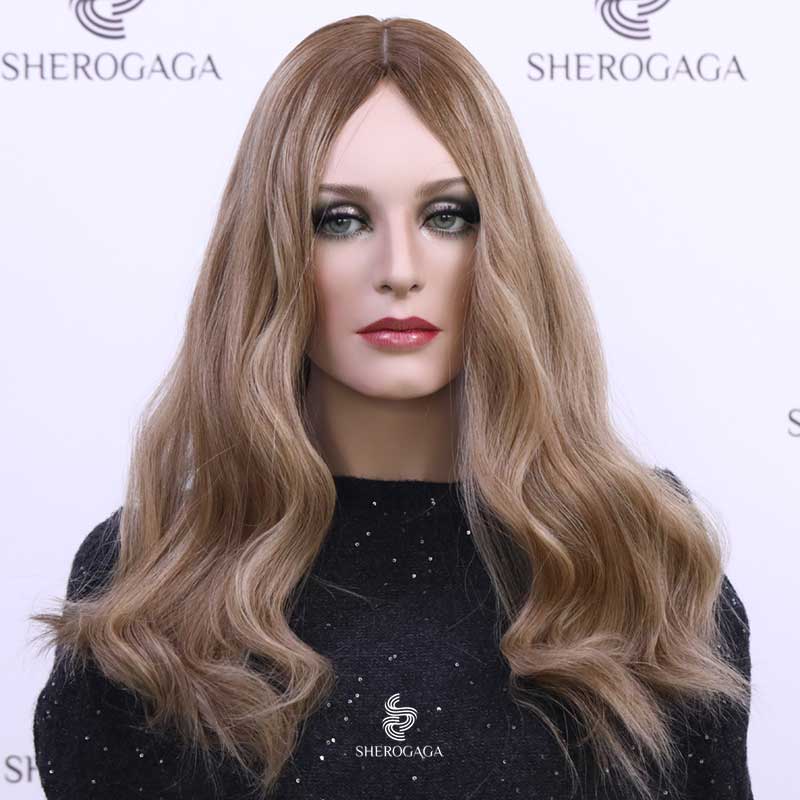 | Grace | 18'' Blonde Skin Top Wig