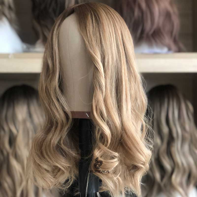 Blonde Balayage Silk Skin Top Wig