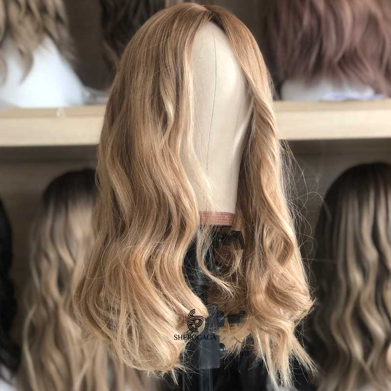 Blonde Balayage Silk Skin Top Wig