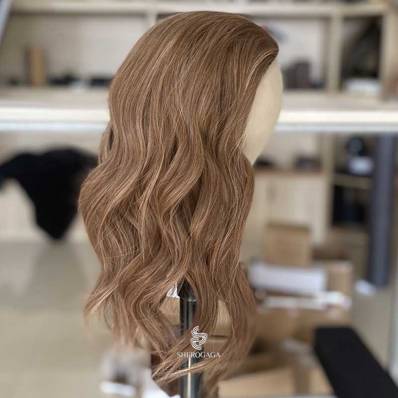 Luxury European Hair Bandfall Wigs Light Brown Balayage